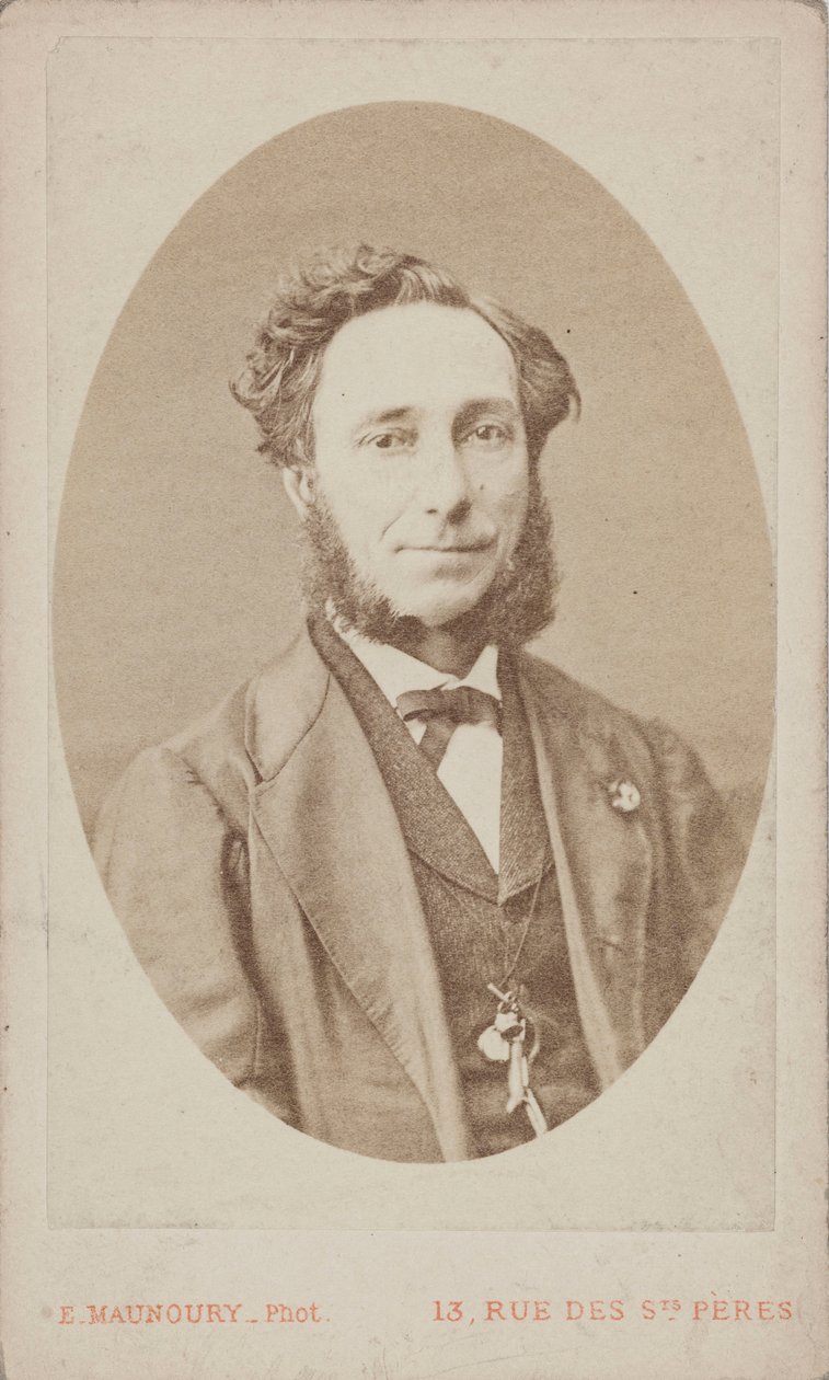Portrait du violoniste et compositeur Camillo Sivori 1815-1894 - Photo studio Eugène Maunoury.