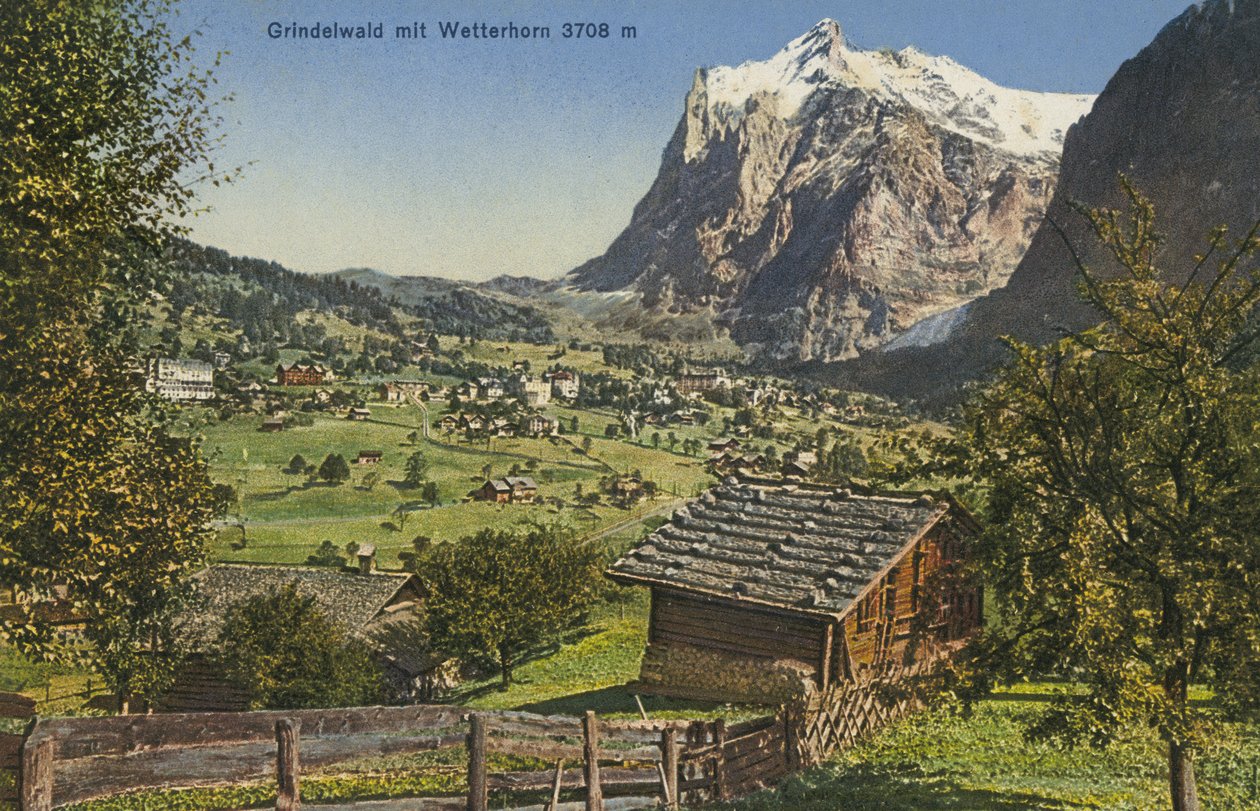 Grindelwald et Wetterhorn, Suisse (photo couleur) - Photographer Swiss