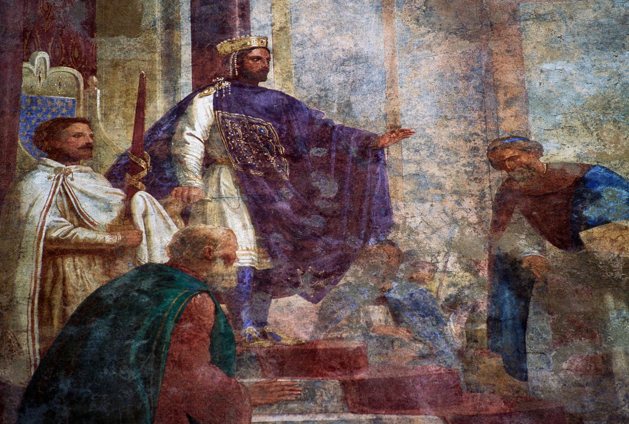 Détail des fresques sur la façade du Palazzo Thiene (XVe siècle), Vicence (Liste du patrimoine mondial de l