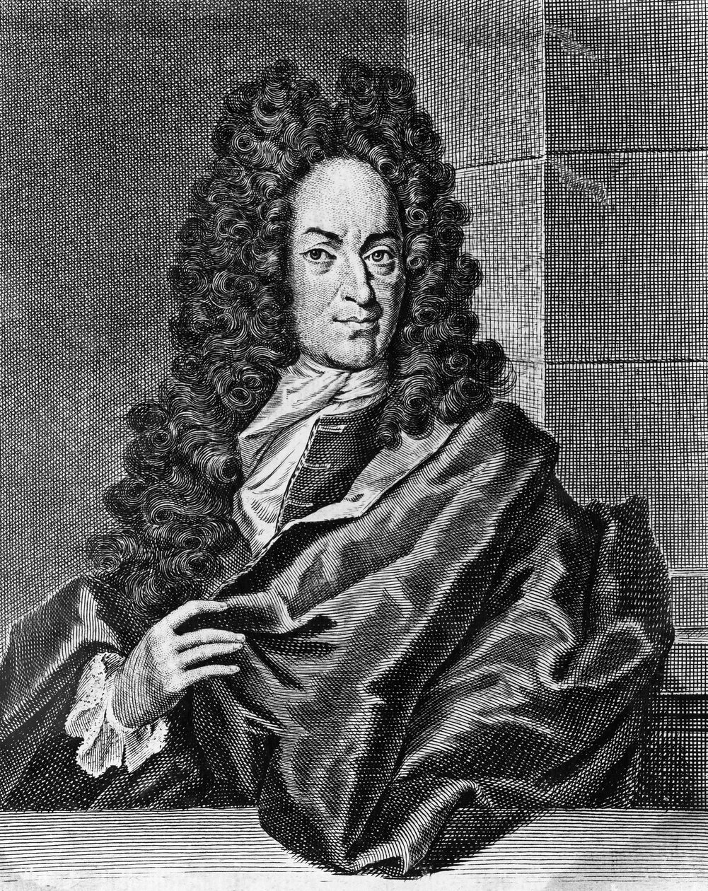 Portrait de Georg Ernst Stahl (1659-1734), médecin et chimiste allemand, gravure de Opusculum chimico-physico-medicum, Halae Magdeburgicae - Blaise Nicolas Le Sueur