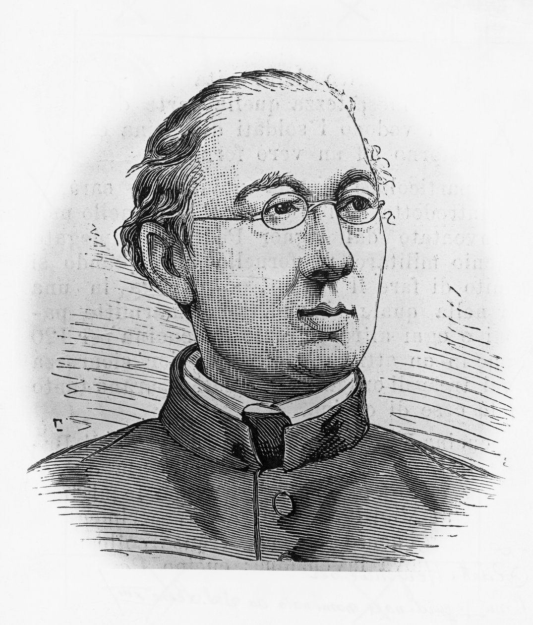 Portrait de Joseph Hergenroether (1824-1890), historien et cardinal allemand, et premier Cardinal-Préfet des Archives du Vatican, gravure - Blaise Nicolas Le Sueur
