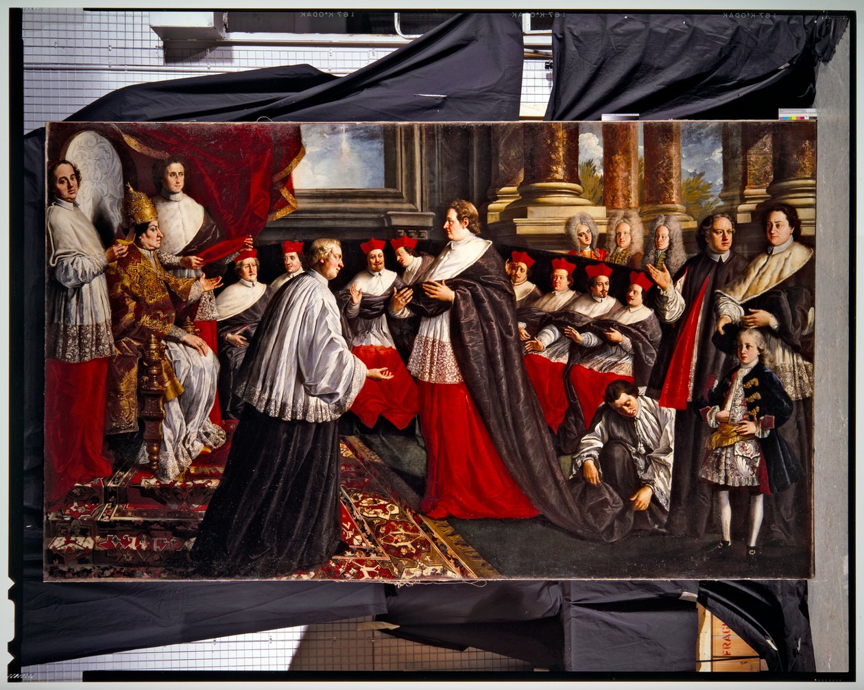 Couronnement du Pape Clément et Innocent VIII (paire) - Pier Leone Ghezzi