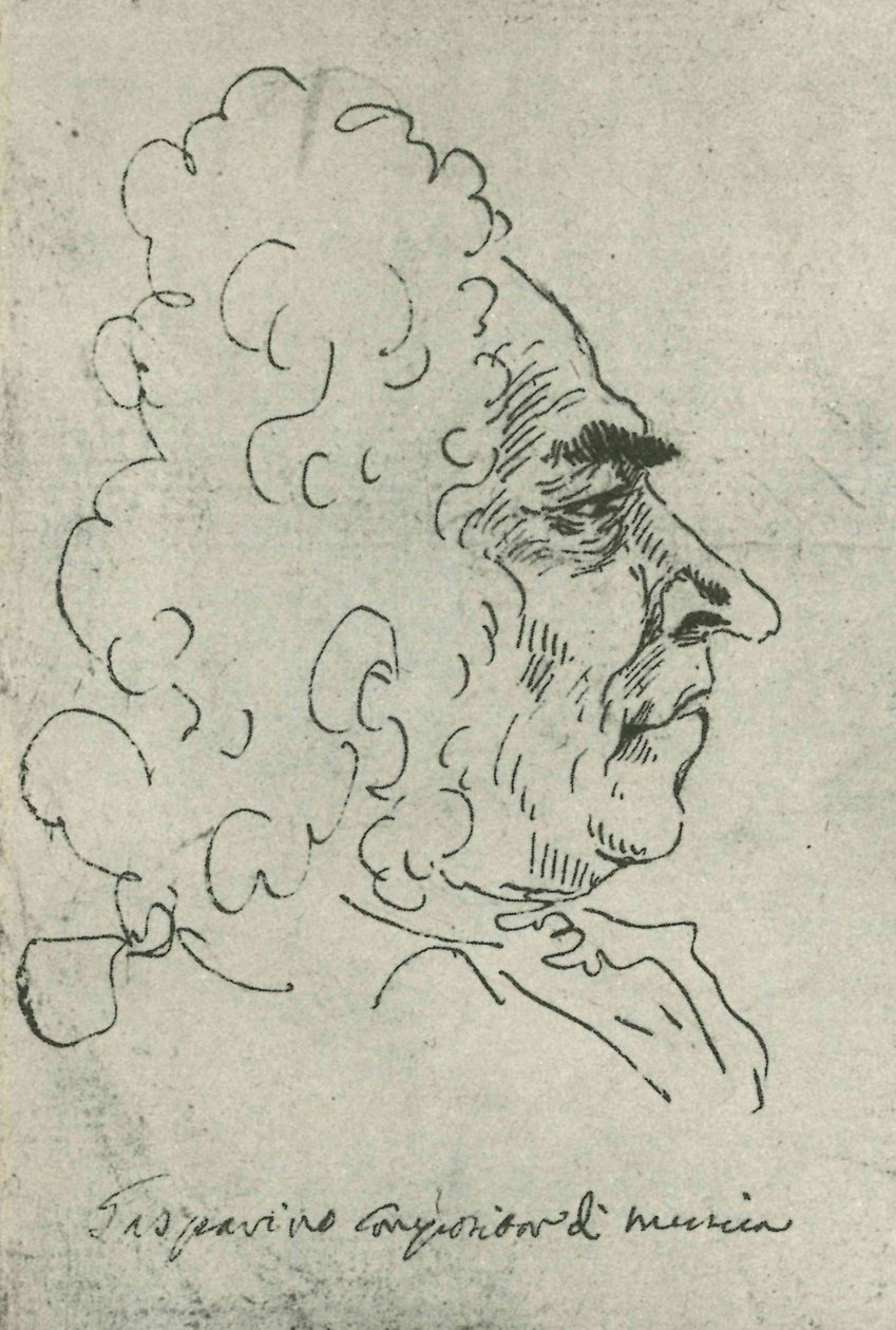 Francesco Gasparini (par Pier Leone Ghezzi) Rom, Bibl Vat - Codici Ottoboniani latini 3113, fol8 - Pier Leone Ghezzi