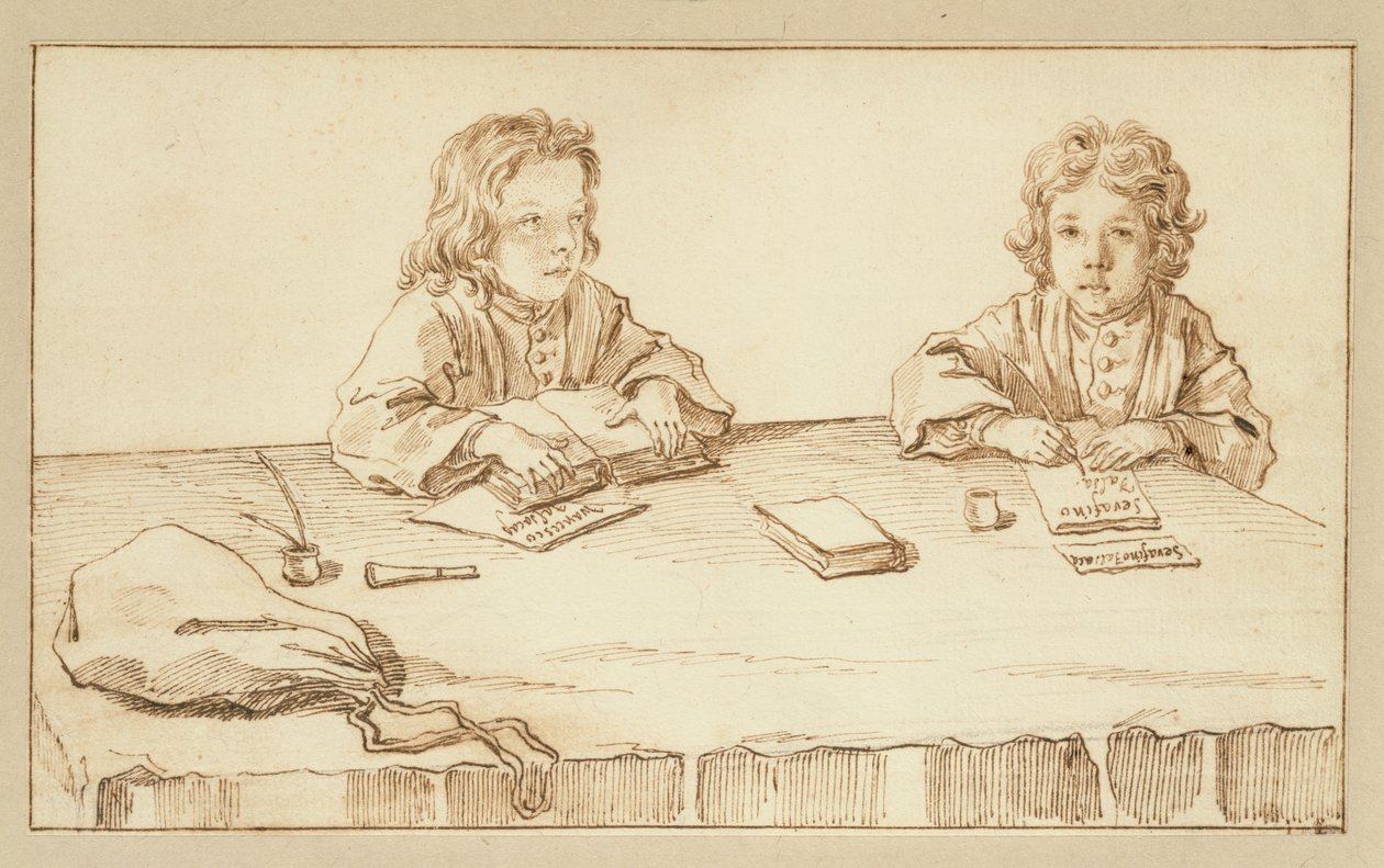 Portraits de Serafino et Francesco Falzacappa - Pier Leone Ghezzi