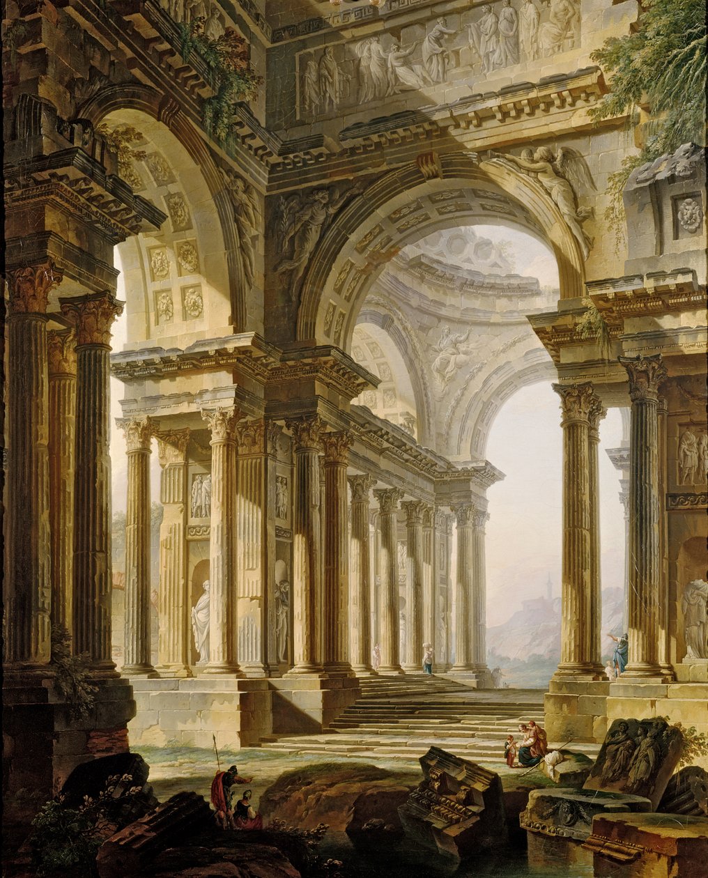 Temple en ruines - Pierre Antoine Demachy