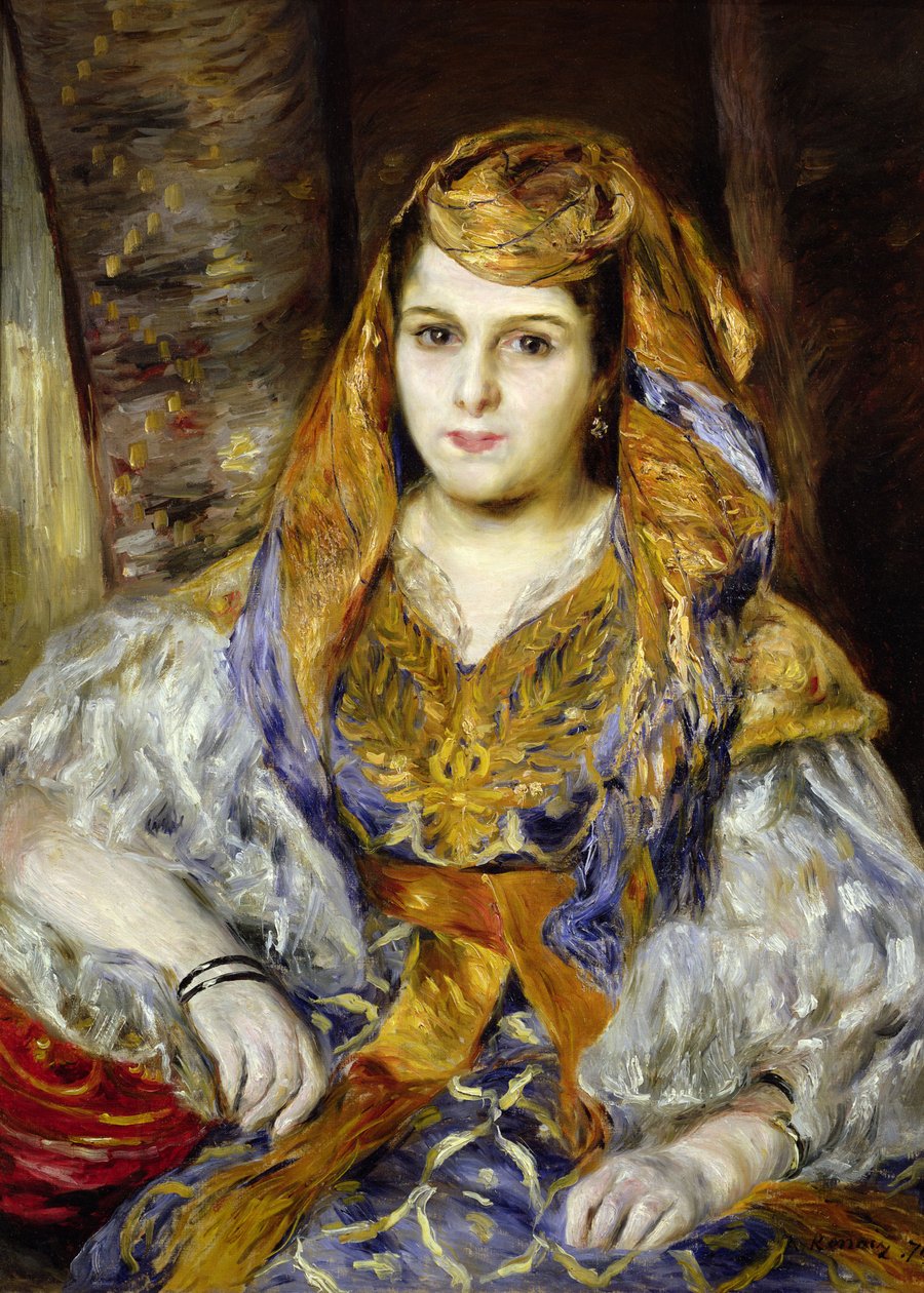 Mme. Clémentine Stora en costume algérien, ou Femme algérienne, 1870 - Pierre Auguste Renoir
