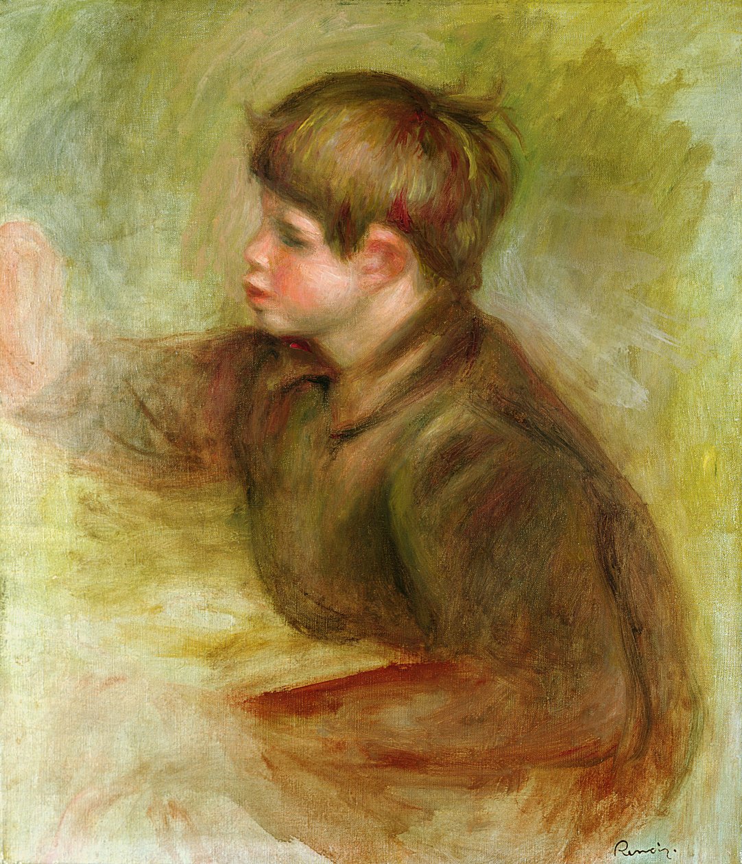 Portrait de Coco peignant, vers 1910-12 - Pierre Auguste Renoir