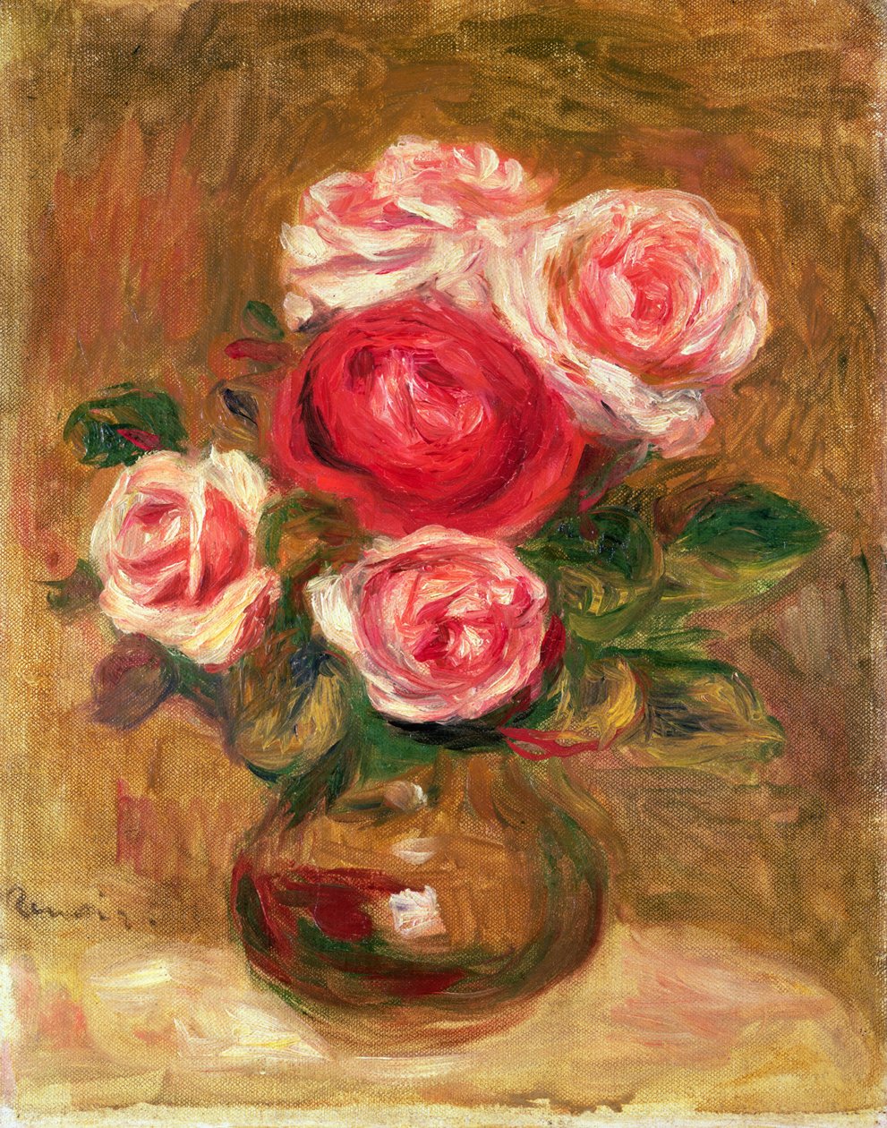 Roses dans un pot - Pierre-Auguste Renoir