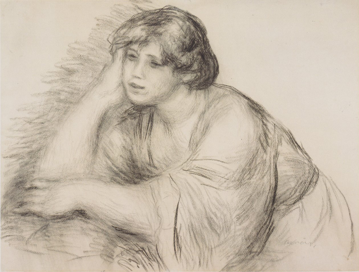 Jeune fille assise - Pierre Auguste Renoir