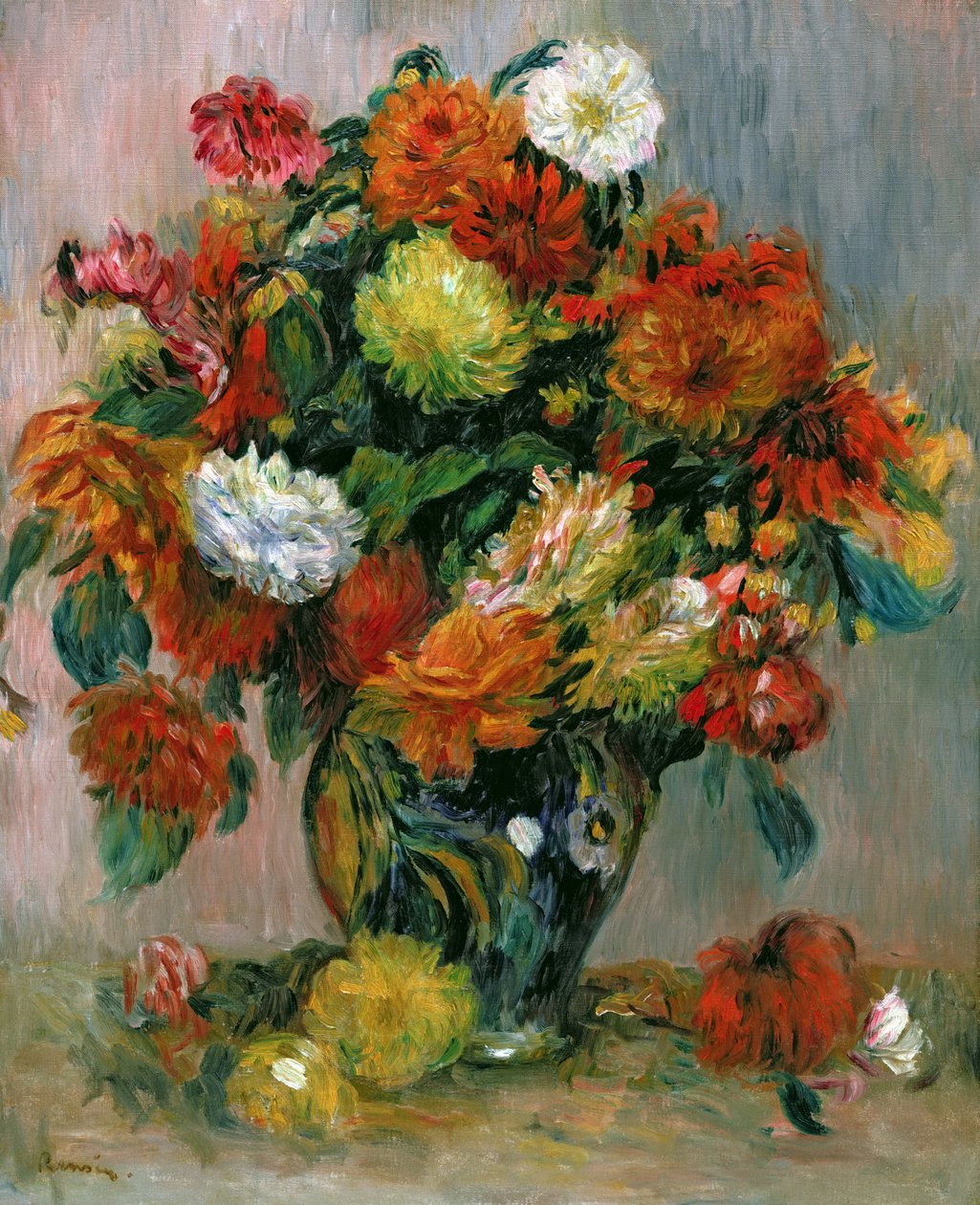 Vase de fleurs, vers 1884 - Pierre-Auguste Renoir