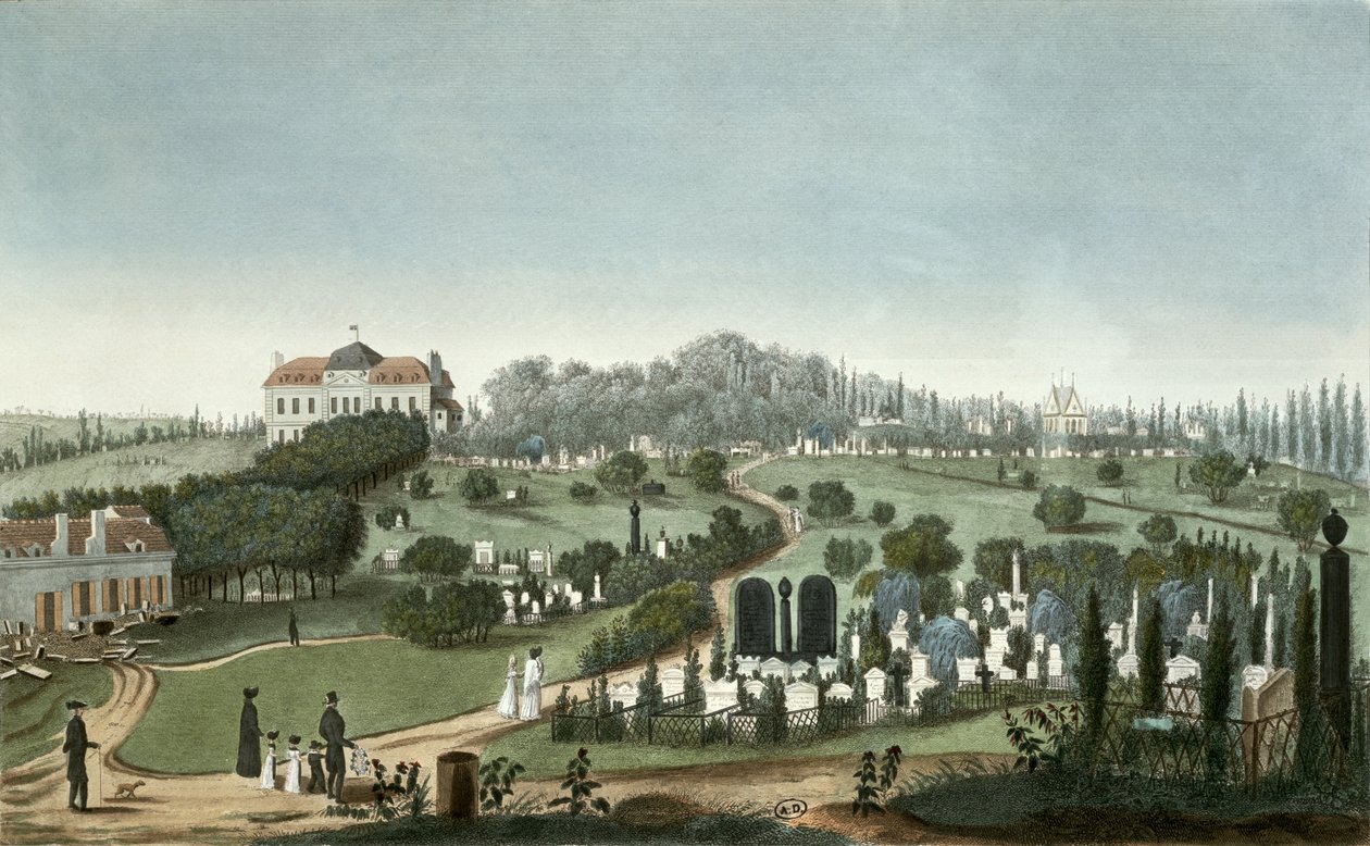 Vue du cimetière du Père Lachaise depuis l