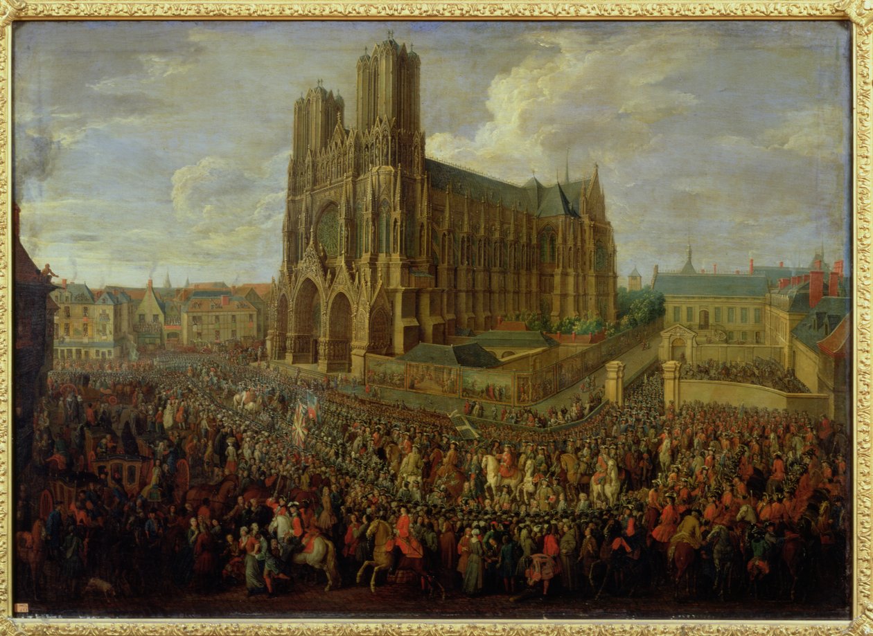 La procession du roi Louis XV (1710-74) après son couronnement, 26 octobre 1722, 1724 - Pierre Denis Martin