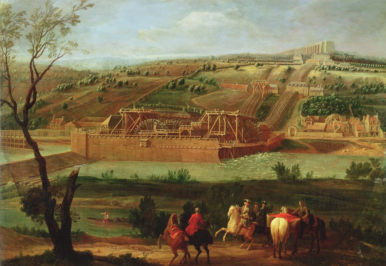 Vue de la machine de Marly et de l