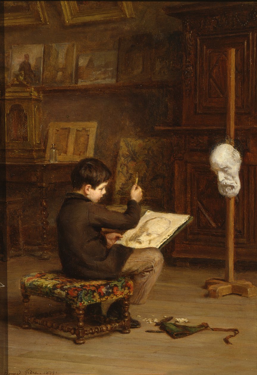 Jeune Garçon Dessinant d