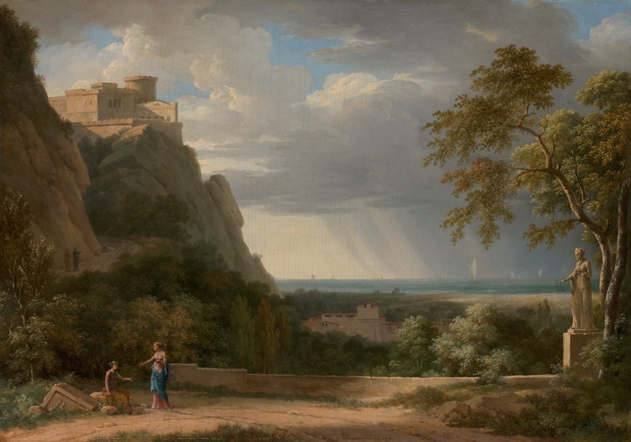 Paysage Classique avec Figures et Sculpture - Pierre Henri de Valenciennes