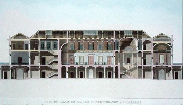 Coupe transversale du Palais du Prince d