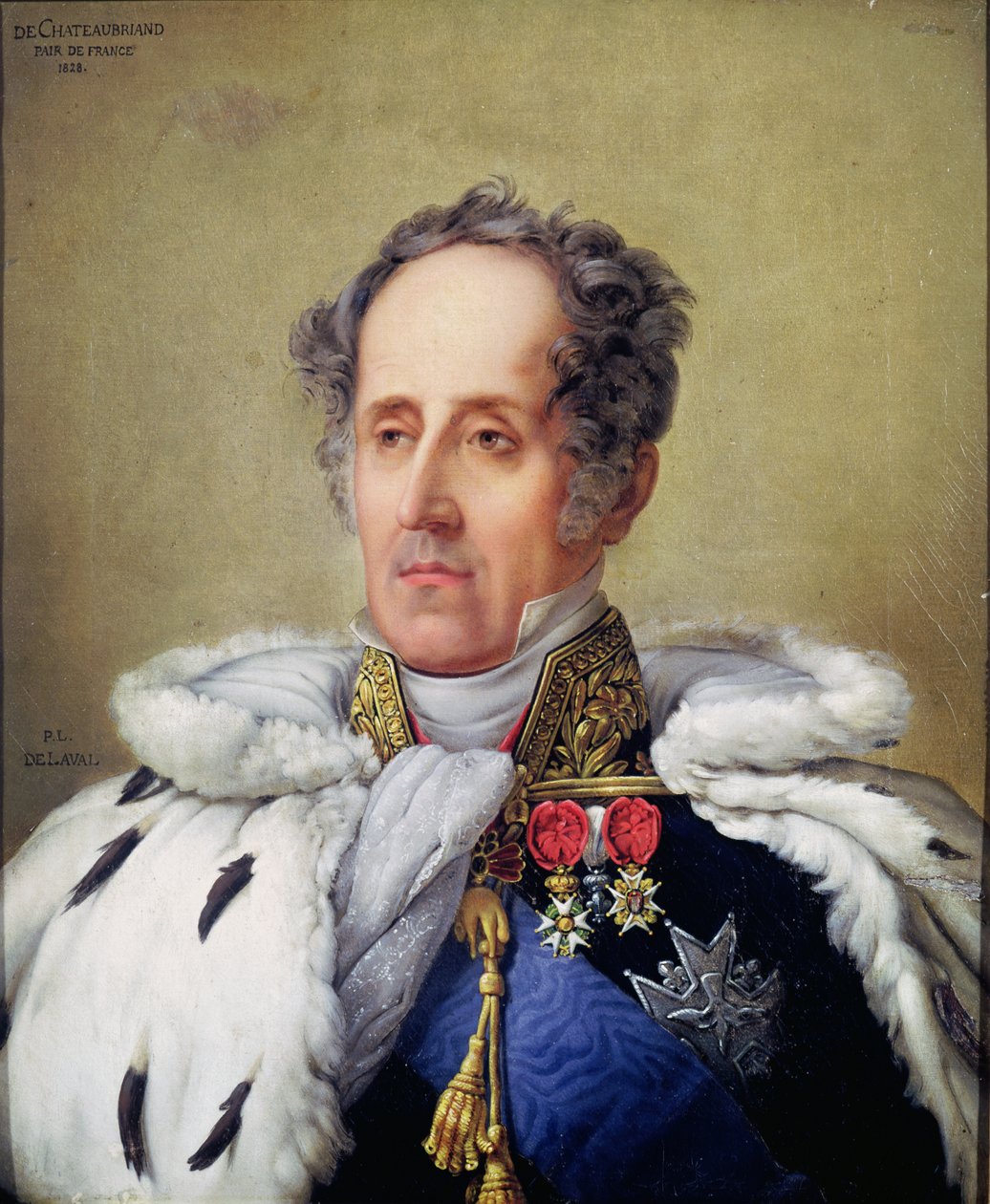 Portrait de François René (1768-1848) Vicomte de Chateaubriand, 1828 - Pierre Louis Delaval