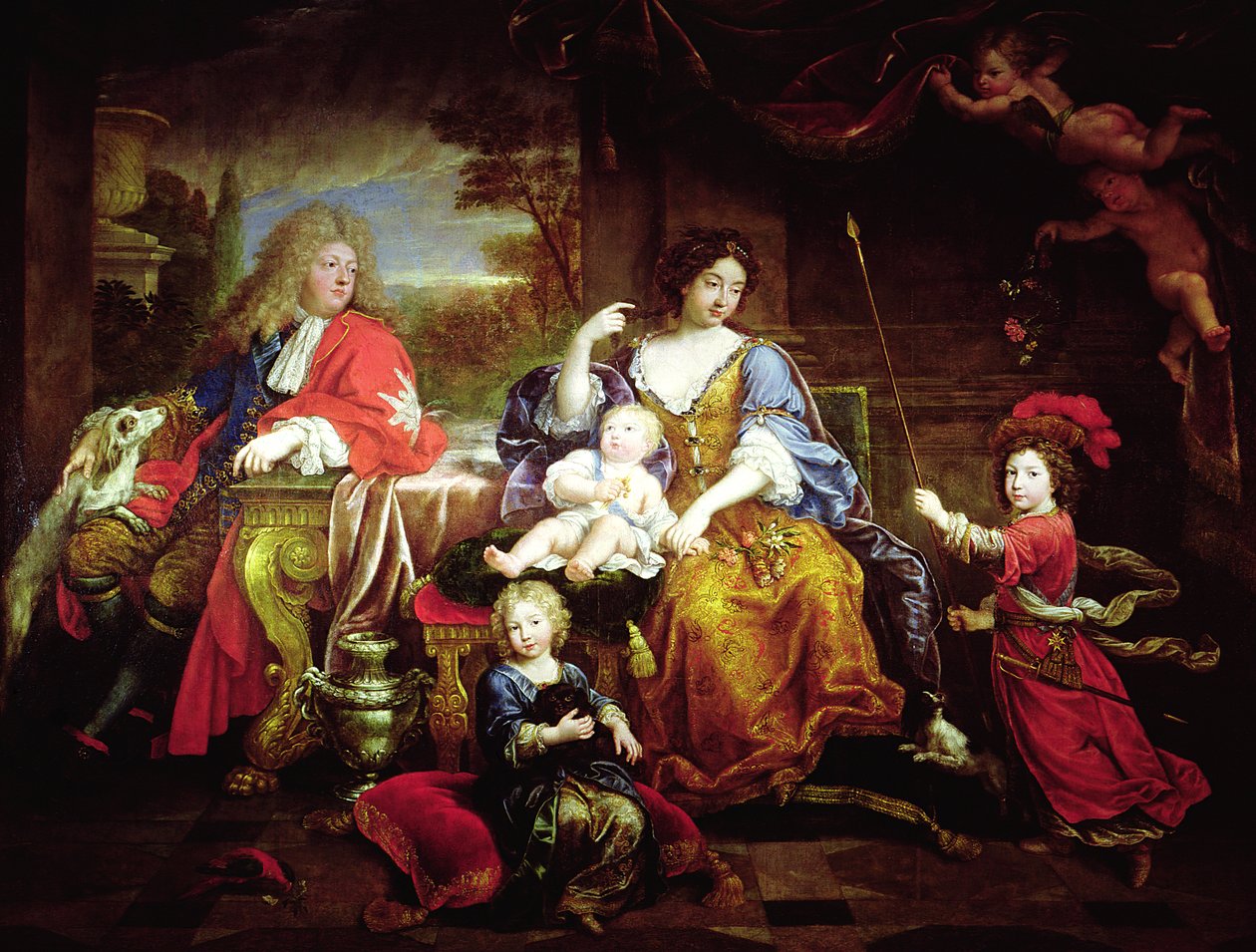Le Grand Dauphin avec sa femme et ses enfants, 1687 - Pierre Mignard