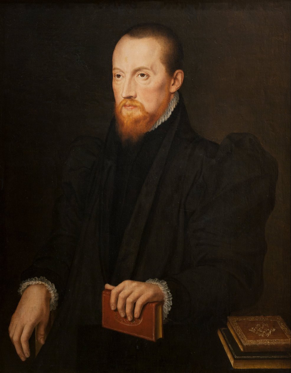 Homme barbu aux cheveux roux, assis - Pierre Pourbus
