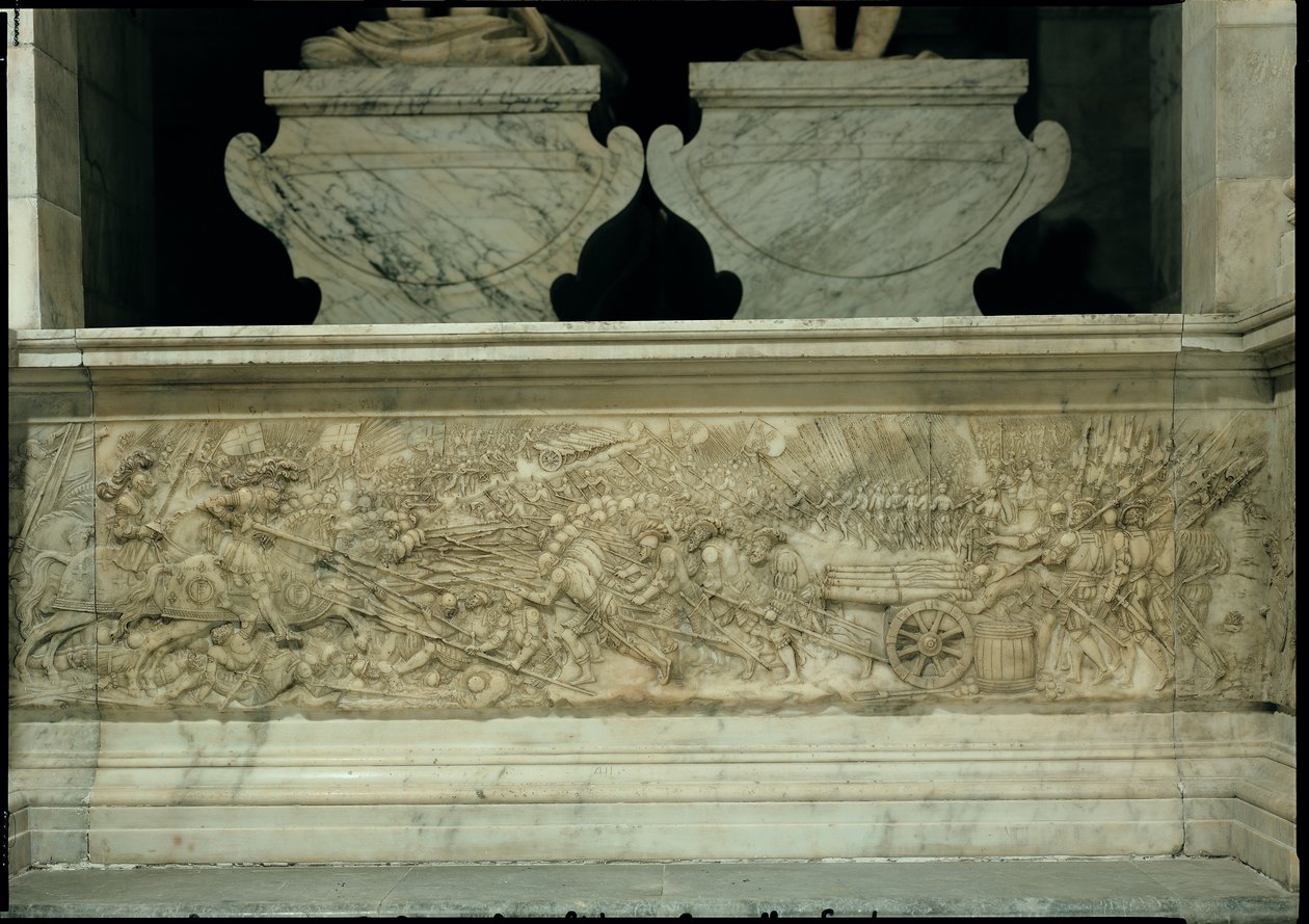 La bataille de Marignan en 1515, du tombeau de François Ier et Claude de France, duchesse de Bretagne, 1548-52 - Pierre Bontemps