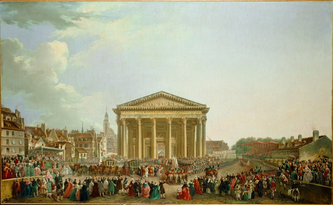 Louis XV posant la première pierre de l