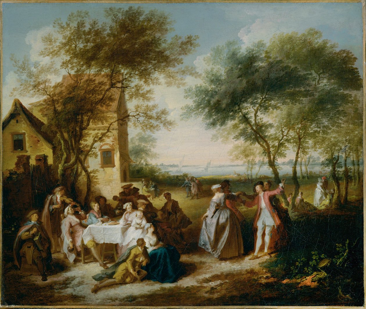 Fete champetre - Country festival ... (peinture sur toile) - Pierre Antoine Quillard