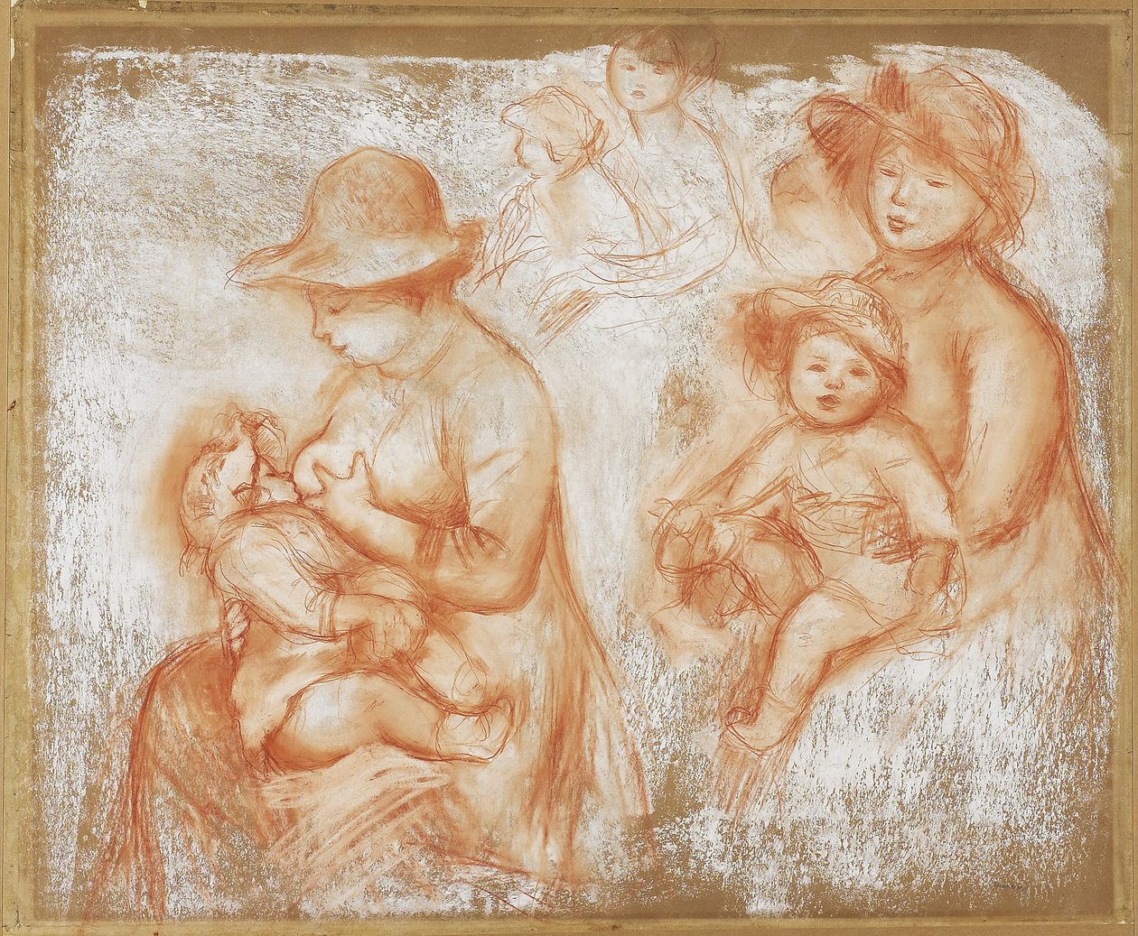 Études pour Mère et Enfant, c.1885 - Pierre Auguste Renoir