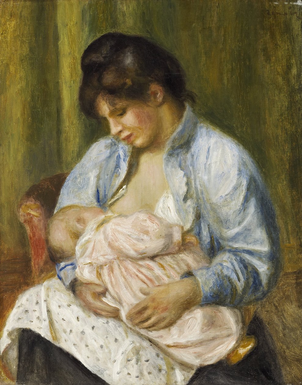 Une femme allaitant un enfant - Pierre-Auguste Renoir