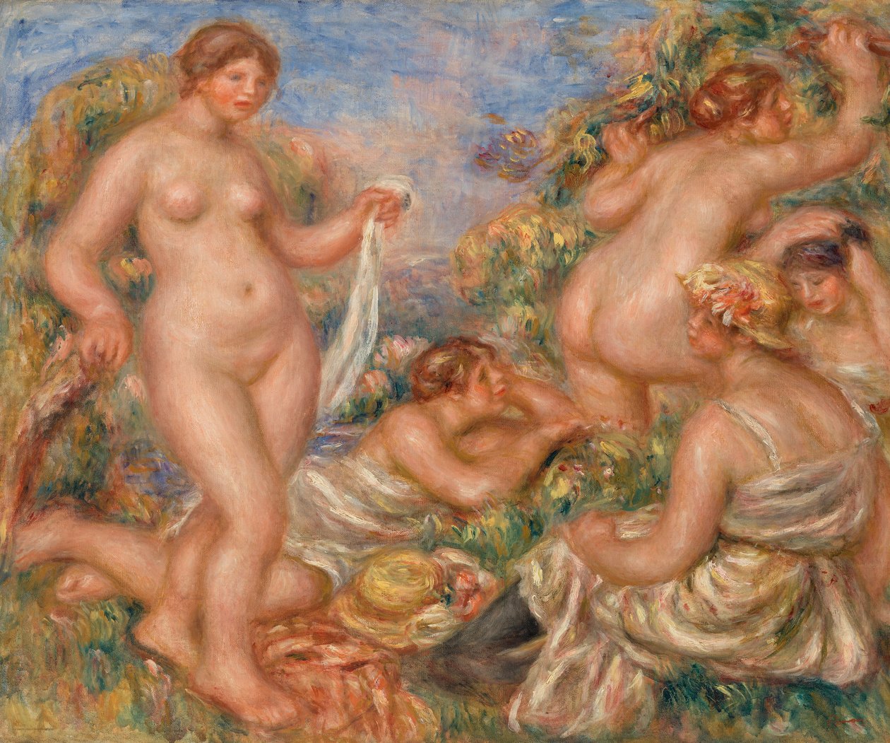 Composition, cinq baigneuses - Pierre-Auguste Renoir