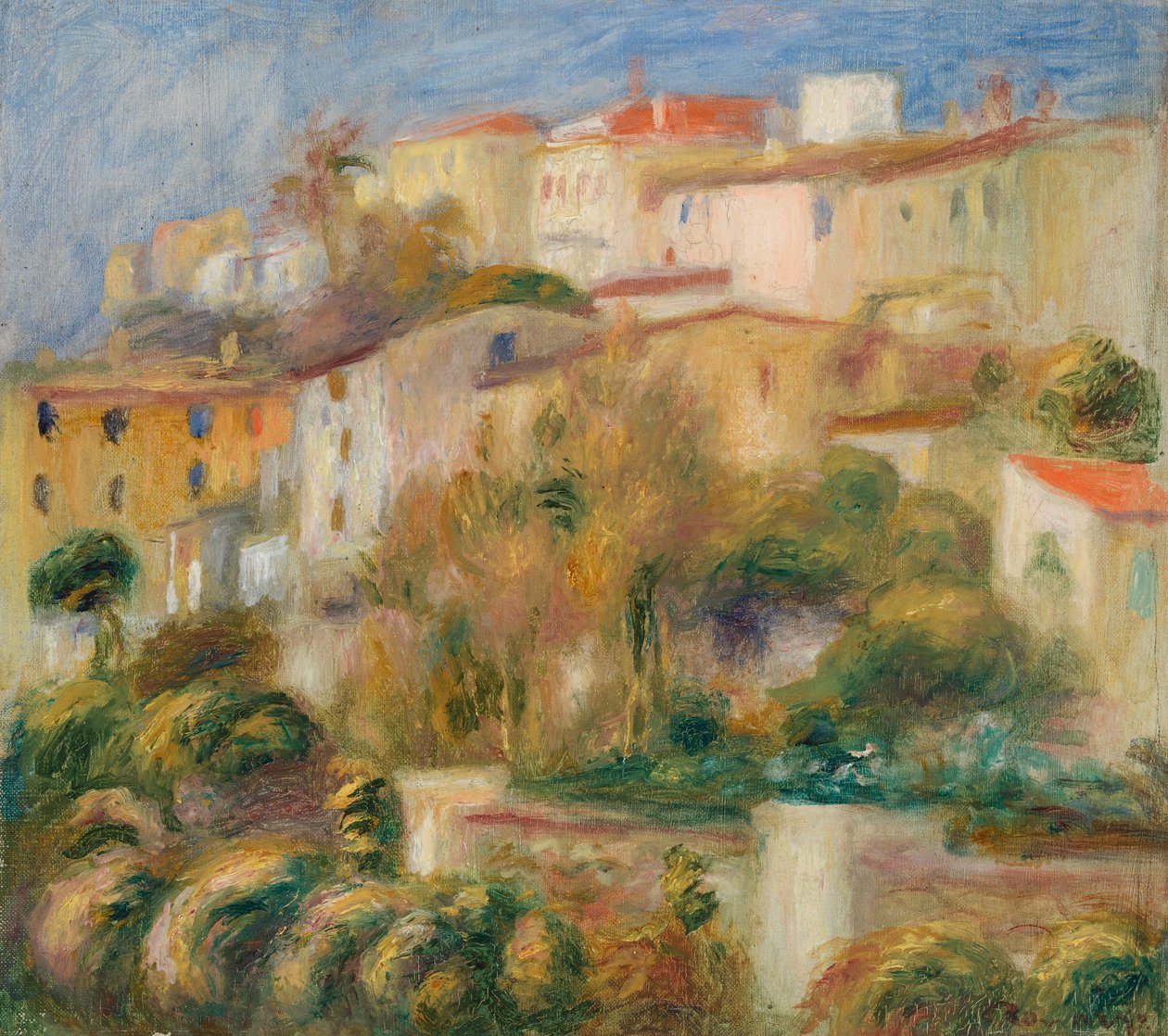 Groupe de maisons sur un coteau - Pierre-Auguste Renoir