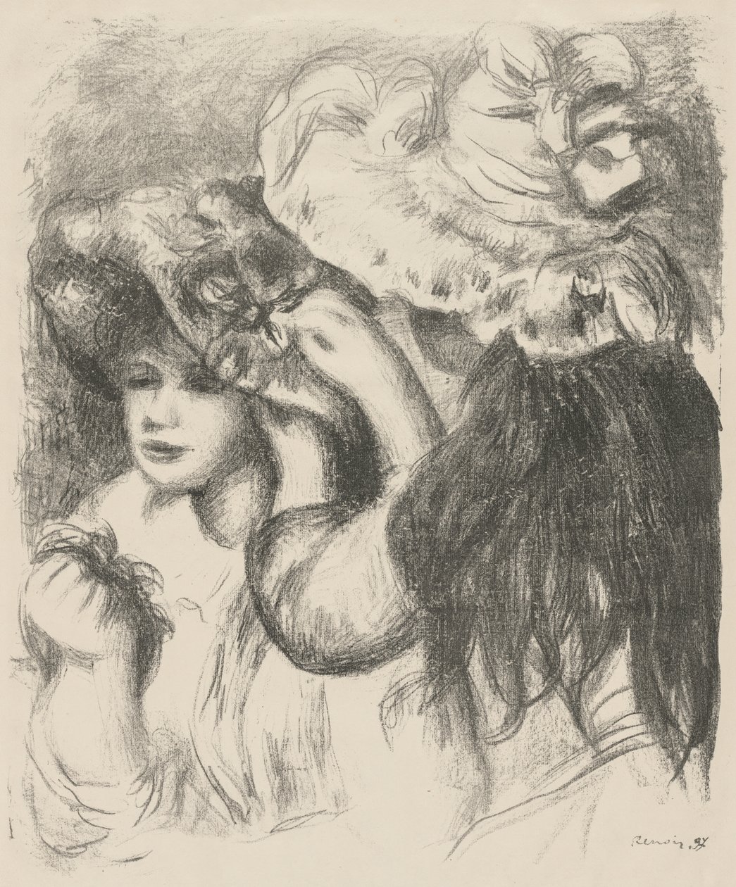 Épingler le chapeau - Pierre-Auguste Renoir