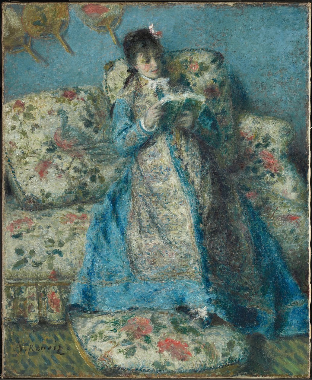 Portrait de Madame Monet (Madame Claude Monet lisant) - Pierre-Auguste Renoir