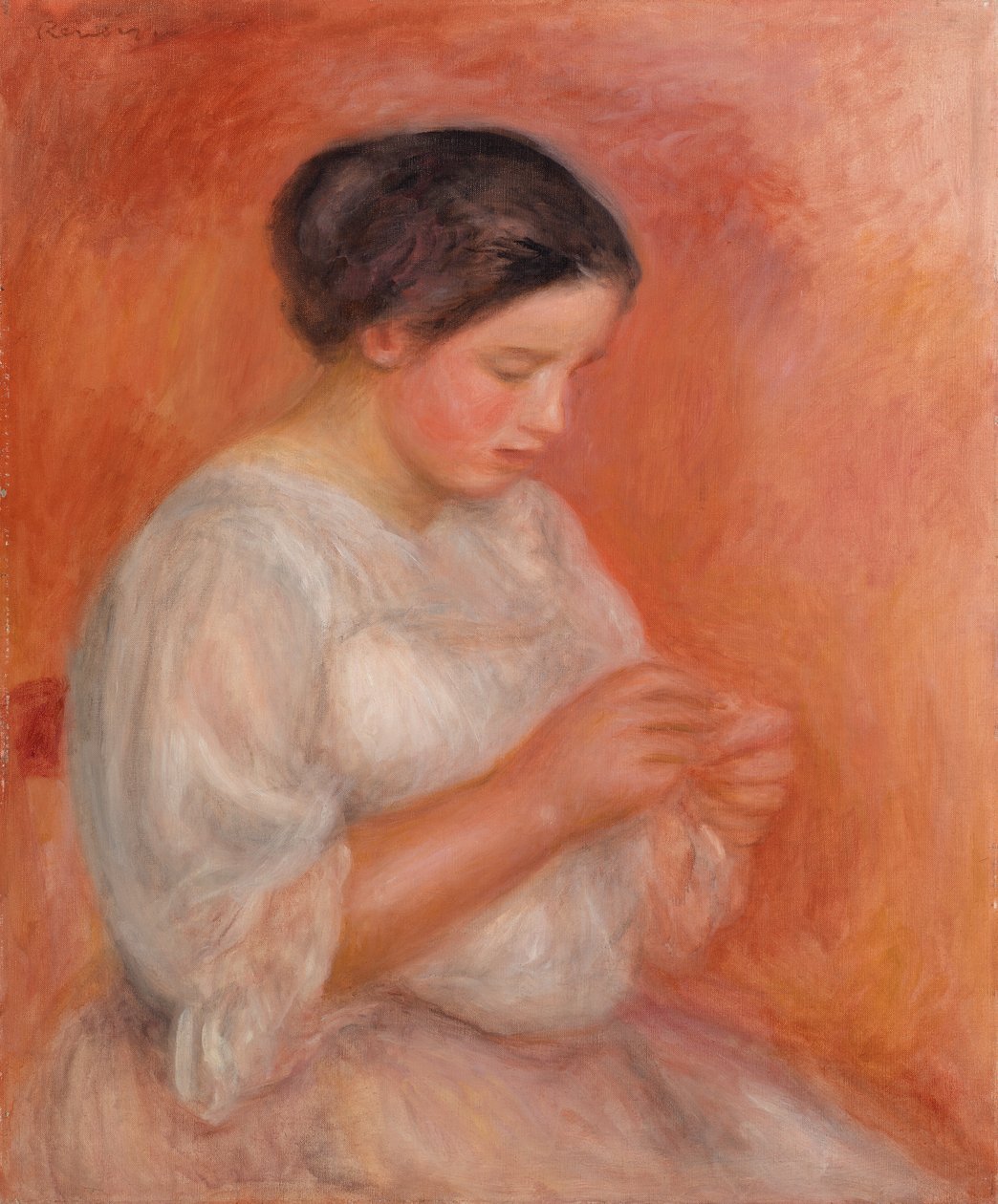 Femme cousant - Pierre-Auguste Renoir
