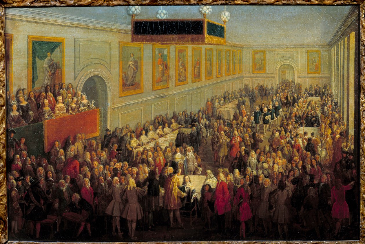 Fête du sacre de Louis XV au palais archiépiscopal de Reims le 25 octobre - Pierre Denis Martin