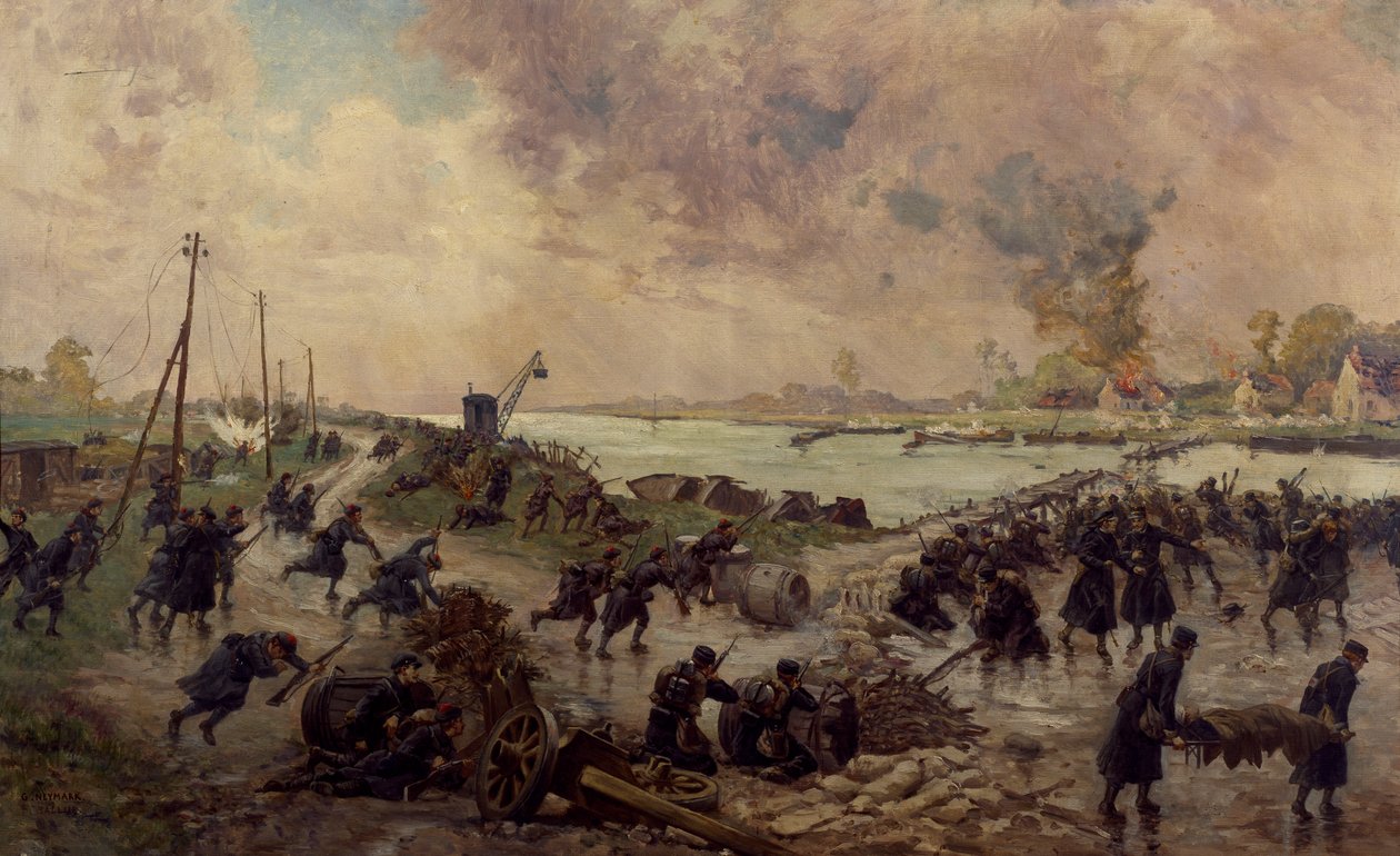 Troupes belges en combat sur l