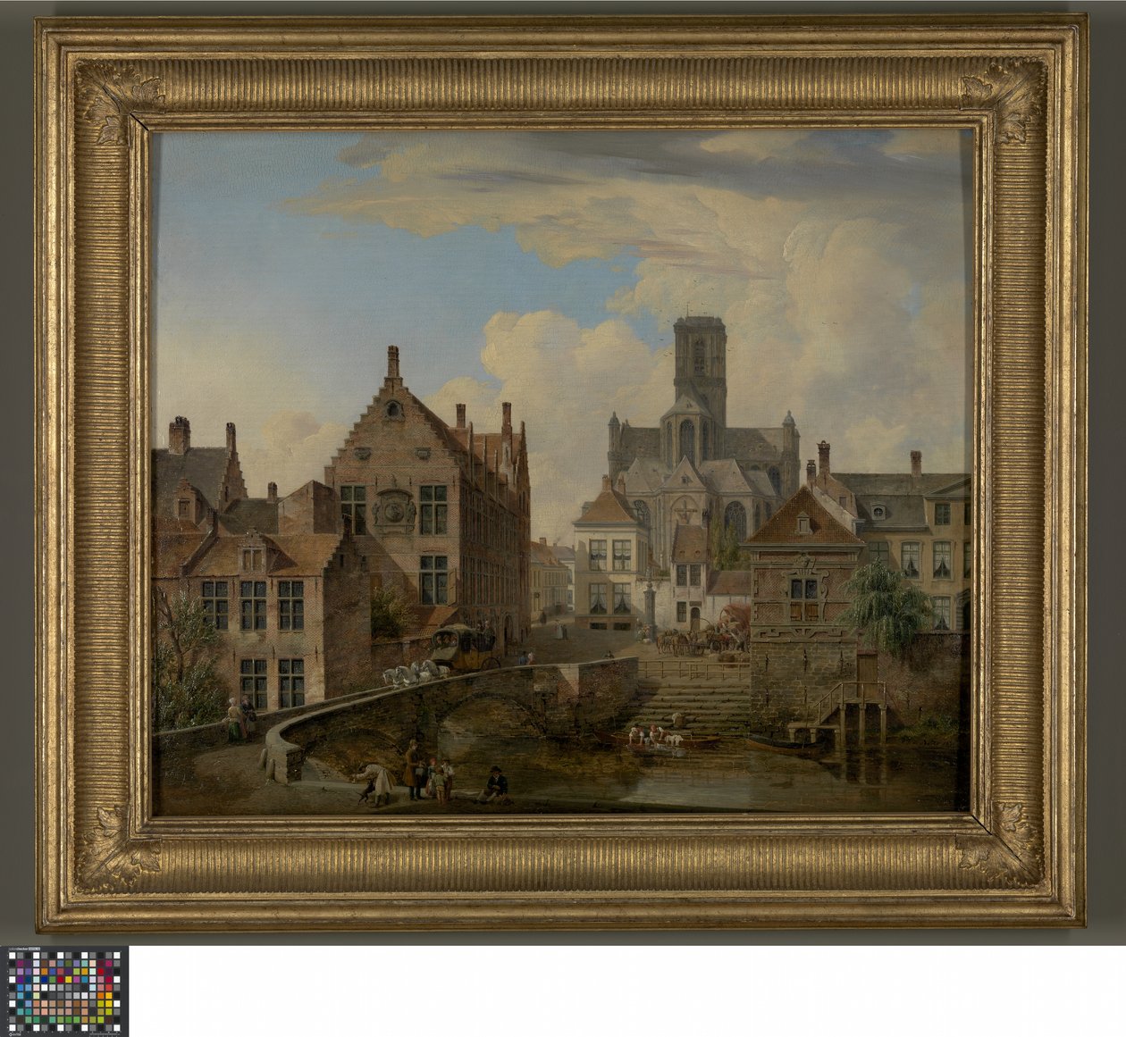 Cathédrale Saint-Bavon et le canal Reep à Gand - Pierre François De Noter