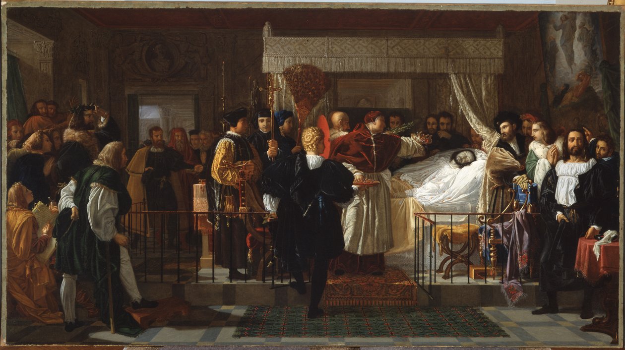 Honneurs rendus à Raphaël sur son lit de mort - Pierre Nolasque Bergeret