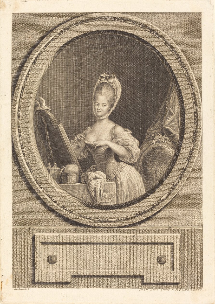 Sa taille est ravissante - Pierre Adrien Le Beau after Pierre Antoine Baudouin