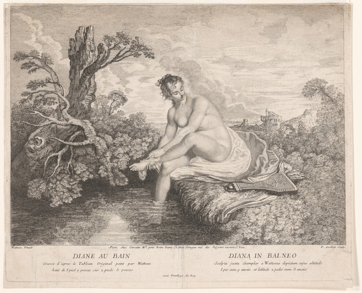 Le bain de Diane - Pierre-Alexandre Aveline