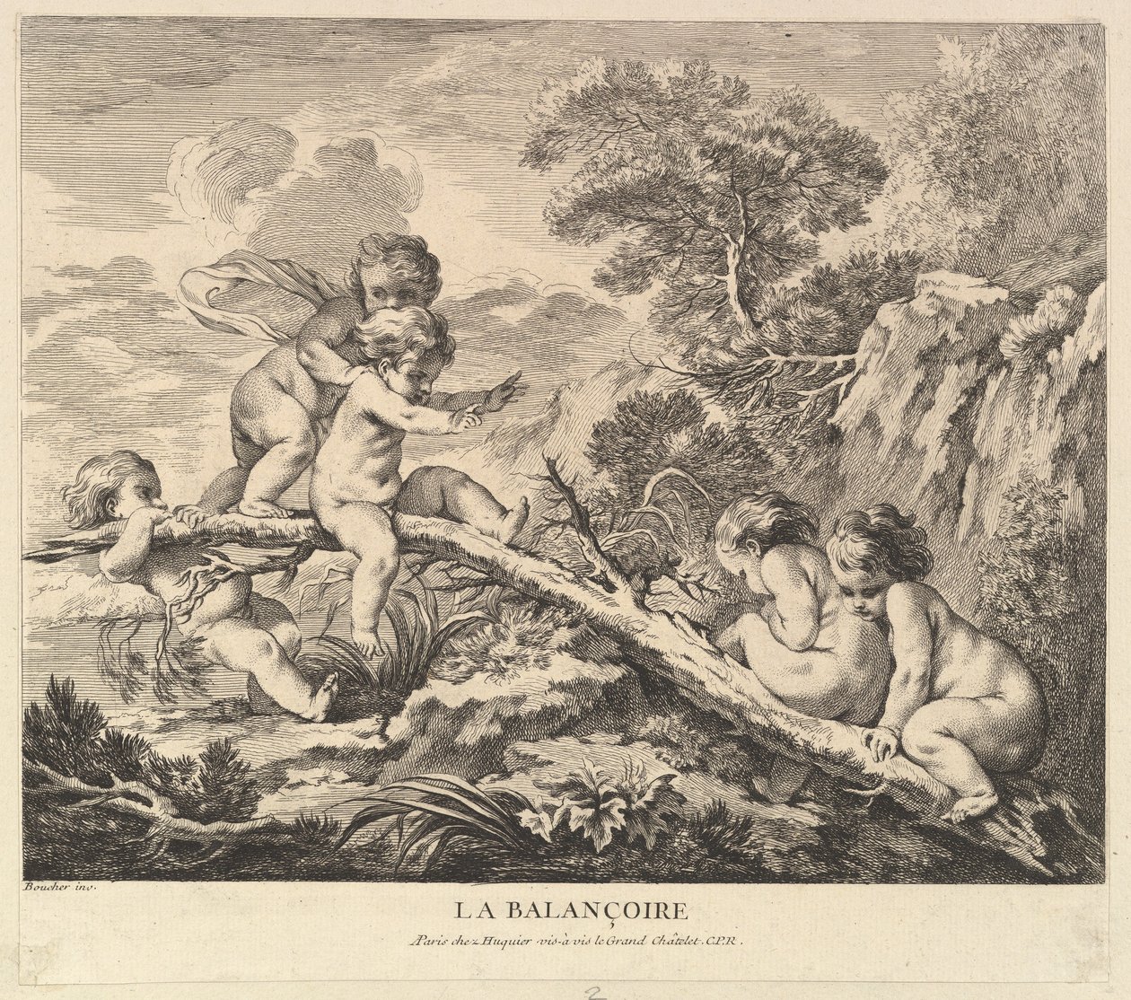 La Balançoire, vers 1738 - Pierre Alexandre Aveline
