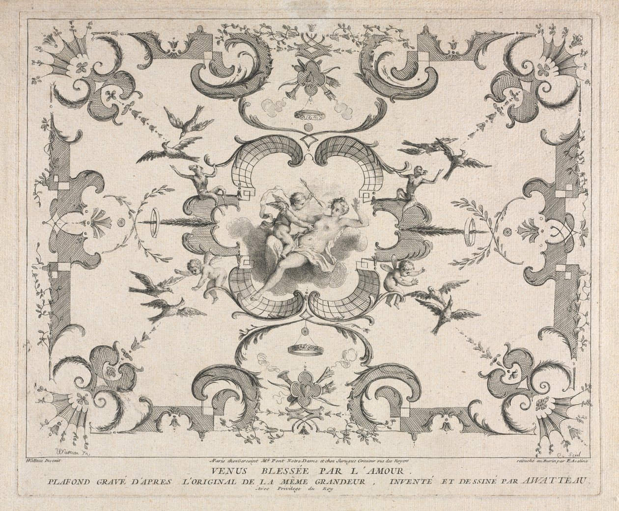 Vénus blessée par Cupidon - Pierre Alexandre Aveline