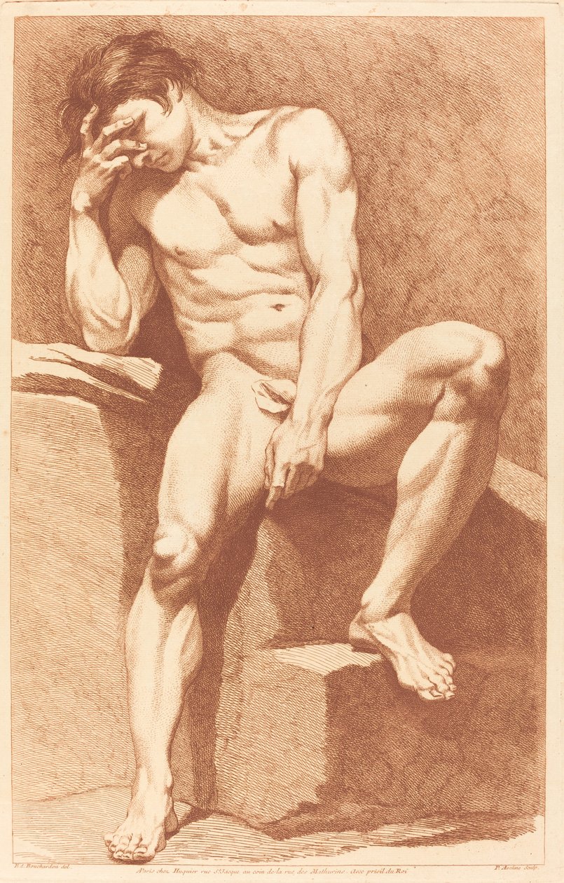 Académie - Pierre Alexandre Aveline after Edme Bouchardon