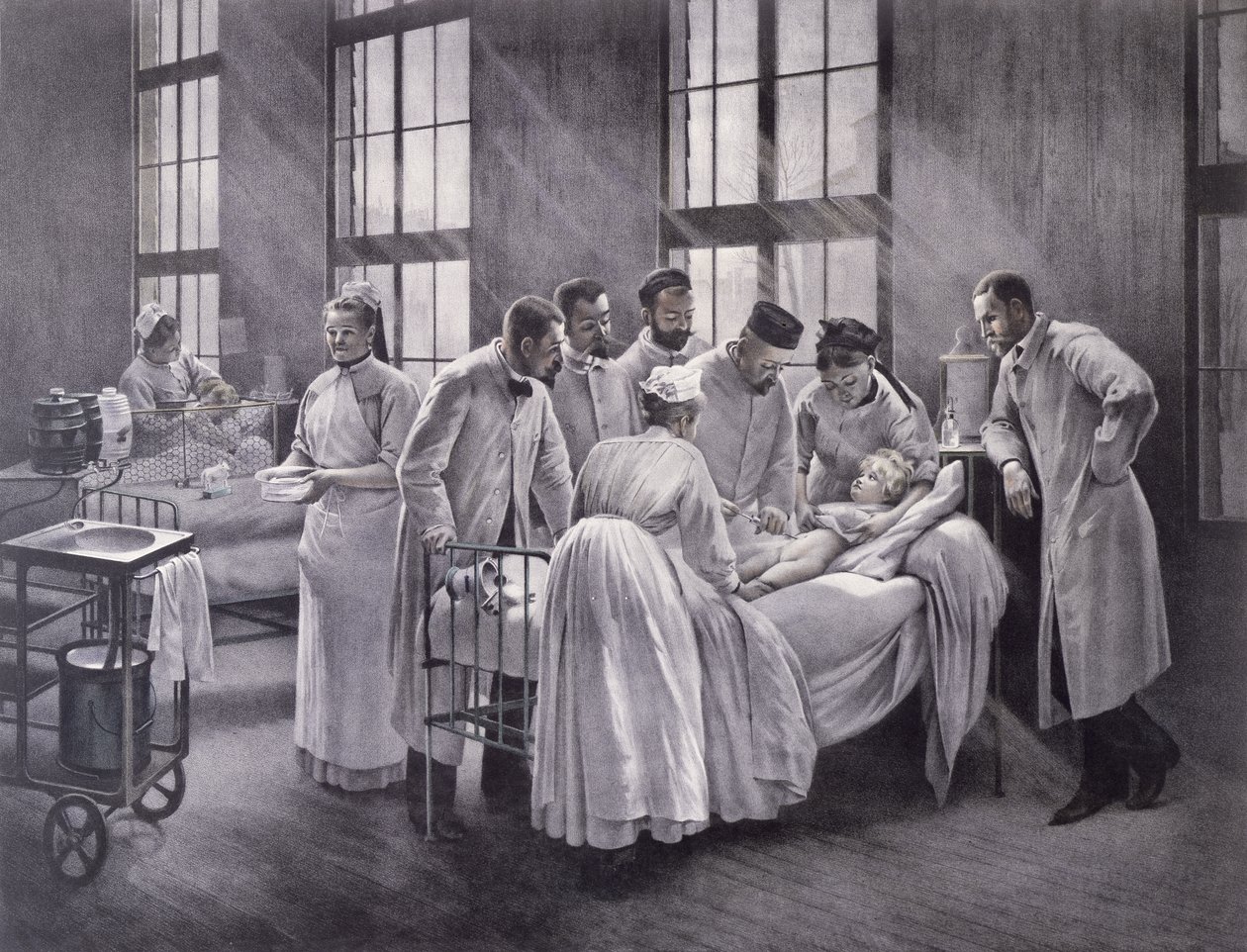 Le croup guéri par le docteur Roux, gravé par E. Buval - Pierre Andre Brouillet