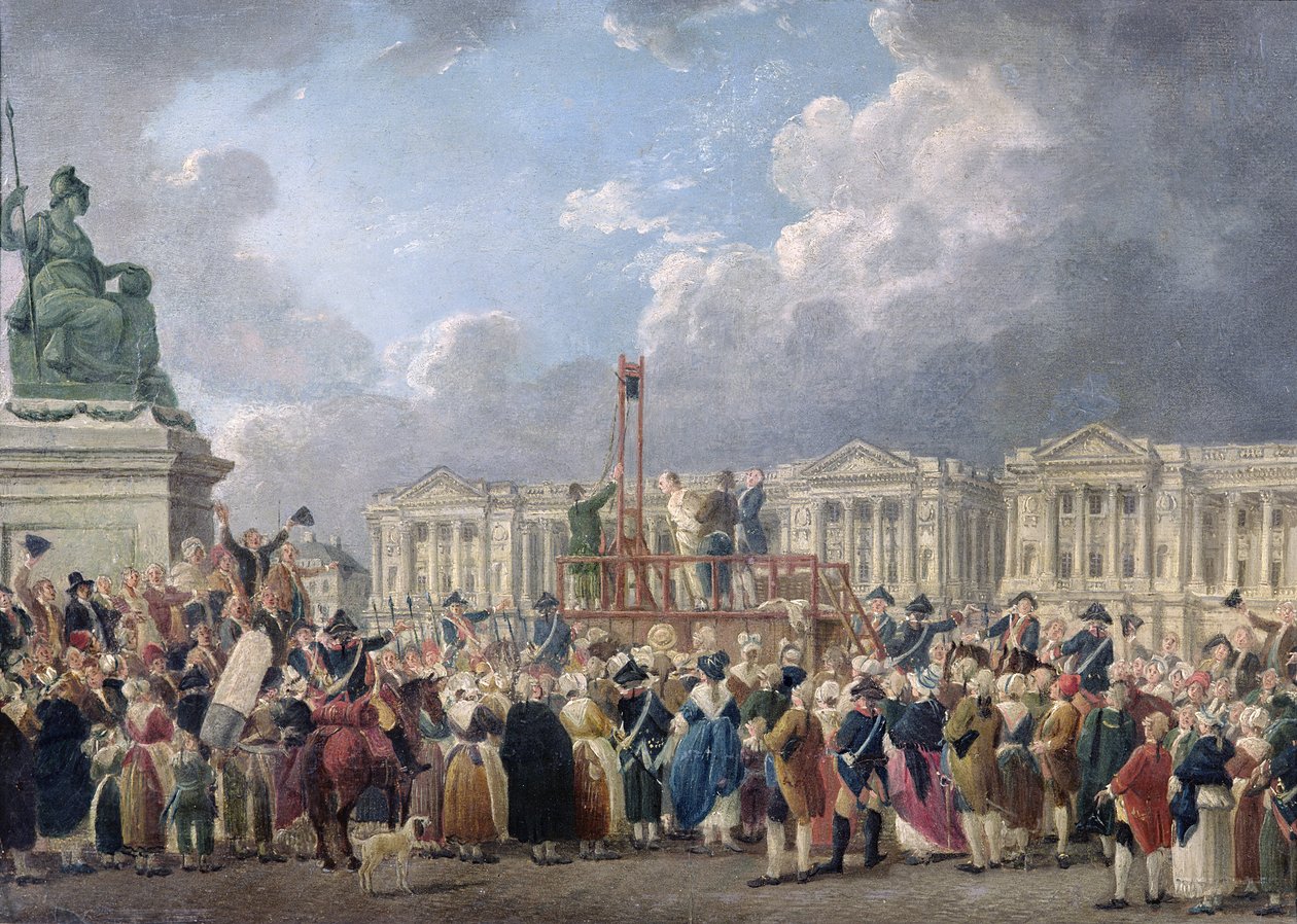 Une exécution, Place de la Révolution, entre août 1793 et juin 1794 - Pierre-Antoine Demachy