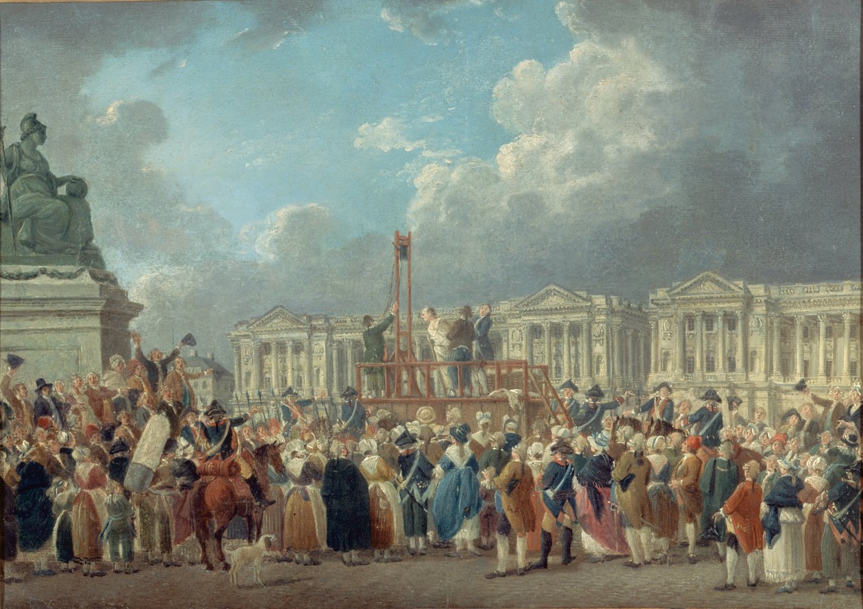 Une exécution sur la Place de la Révolution, vers 1793 - Pierre Antoine Demachy