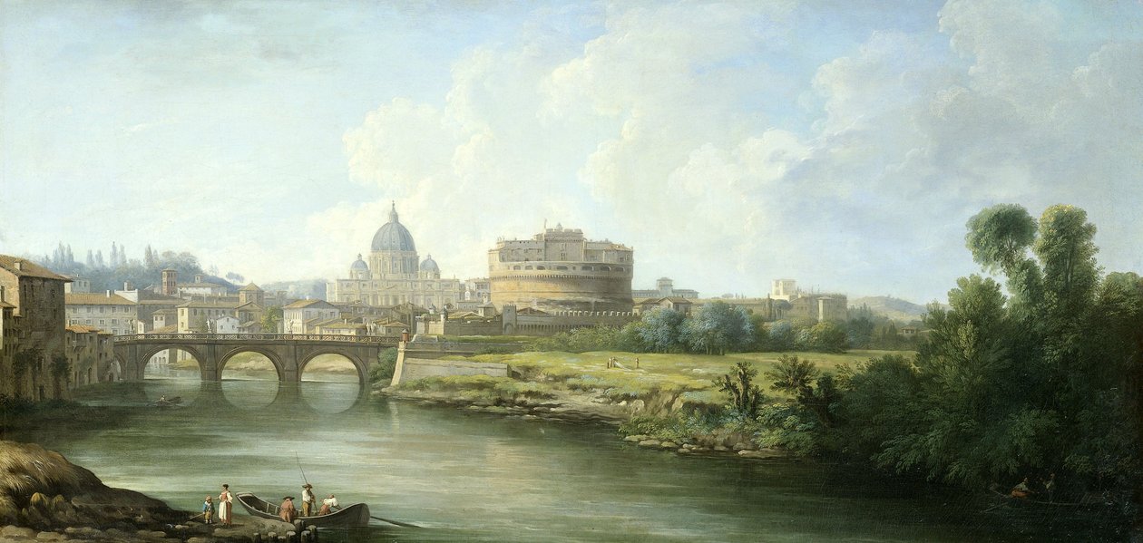 Vue du Château Saint-Ange à Rome - Pierre Antoine Demachy