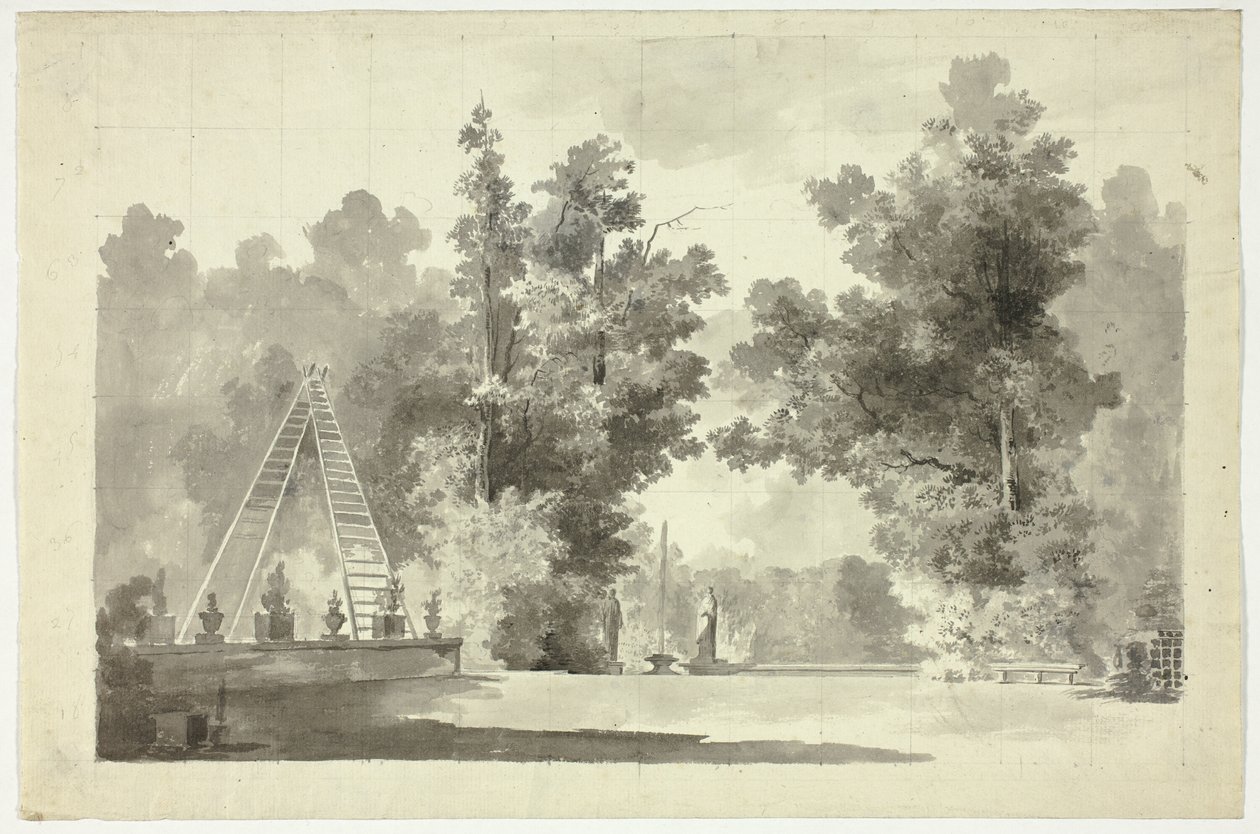 Vue du parc de Versailles : Arc d