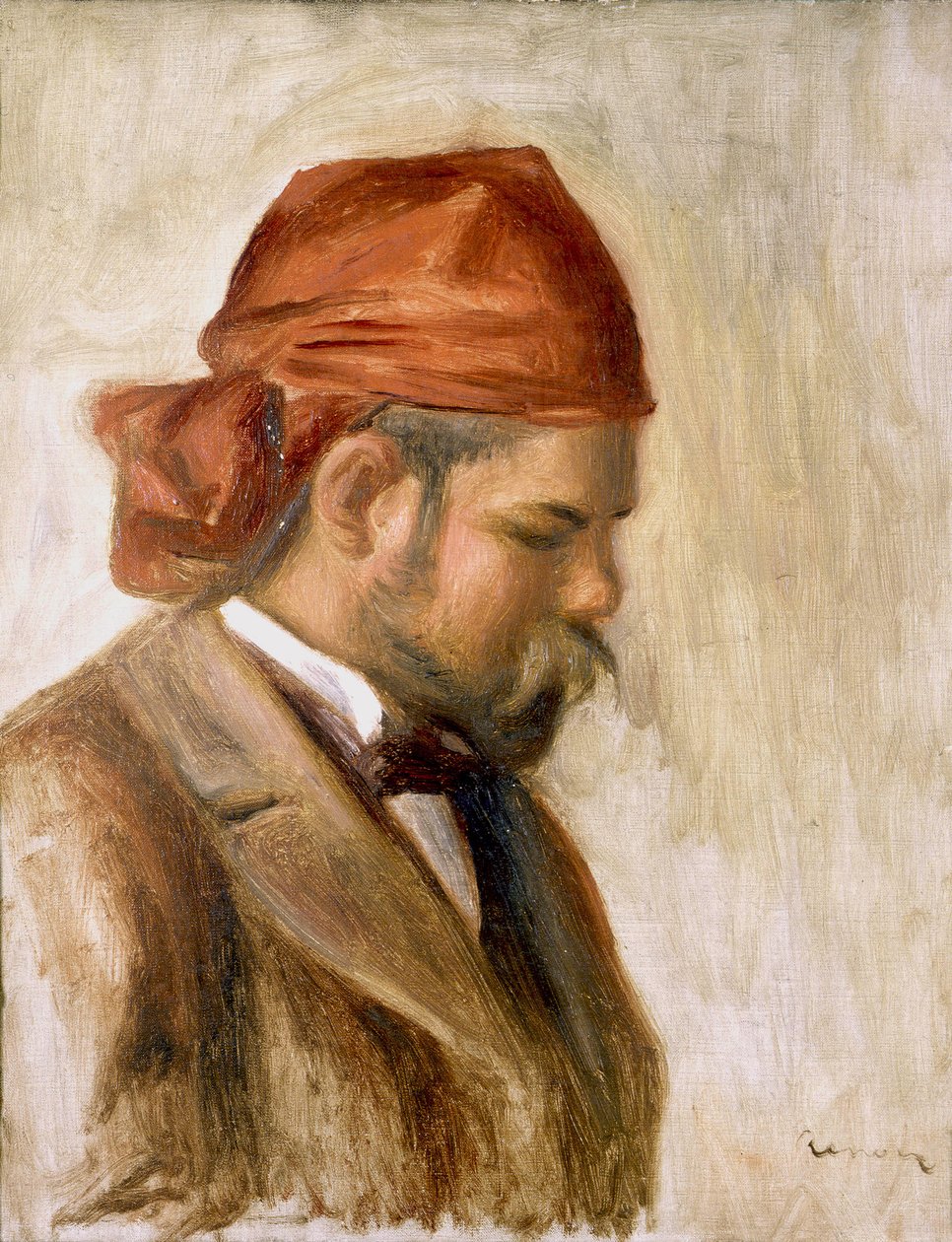 Ambroise Vollard avec un bandana rouge - Pierre Auguste Renoir