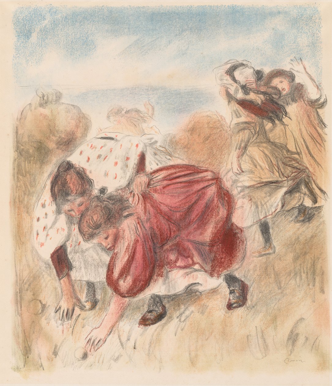 Enfants jouant à la balle - Pierre Auguste Renoir