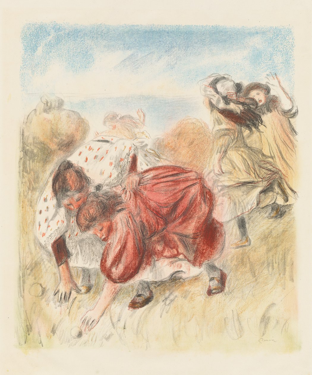 Enfants jouant à la balle - Pierre Auguste Renoir
